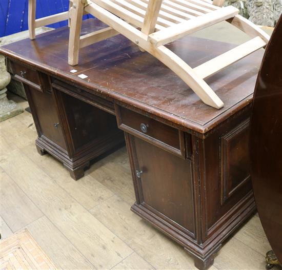 A mahogany desk W.163cm